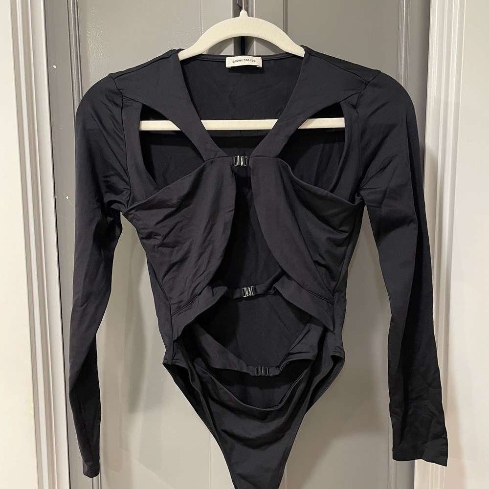 Black Long-Sleeve Bodysuit